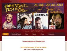 Tablet Screenshot of hohentwielfestival.de